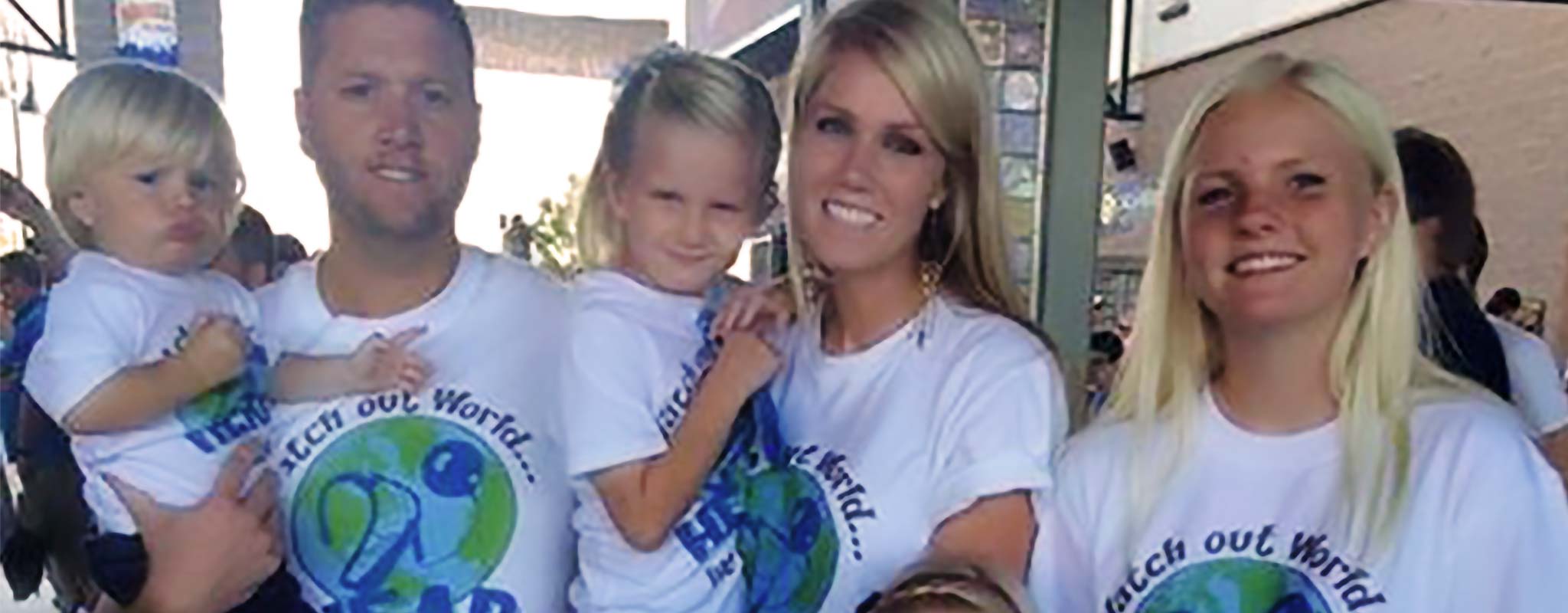 The Longshore family pose for the camera.