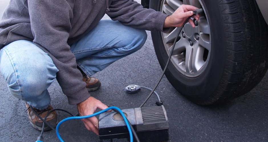 Airing up a tire
