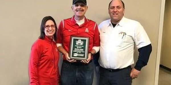 An Antelope high school teacher is presented with the 2016 Les Schwab Tireless Teacher Award.